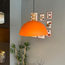 Bamyum Linate Turuncu Q Kafa Başlık Avize Tekli Sarkıt Salon Kuaför Dekoratif Aydınlatma