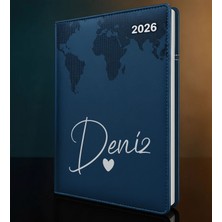 Bk Gift Kişiye Özel Isimli Termo Sert Kapak 2026 Lacivert Ajanda -13, Öğretmenler Günü Hediyesi, Yeni Iş Hediyesi