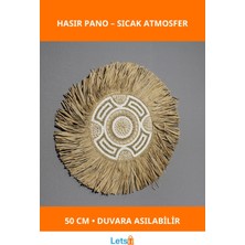 Letsii Doğal Hasır Duvara Asmalı Pano 50 cm Dekoratif
