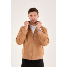 Rocqerx X-2022 Etek Kol Ribanalı Fermuarlı Süet Mont