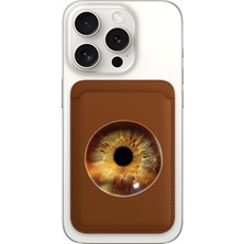 Nurdic iPhone 11 12 13 14 15 16 17 Pro Max Plus Air Magsafe Mıknatıslı Kahve/taba Kartlık Iris