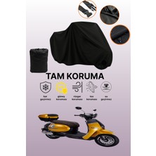Dokaca Siyah Kuba Brilliant 50 Pro Uyumlu Motor Branda, Koruyucu Örtü, Motosiklet Brandası