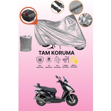 Dokaca Gri Arka Çanta Uyumlu Kymco Dink 200I Uyumlu Motor Brandası, Koruyucu Örtü