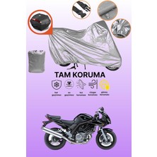 Dokaca Gri Arka Çanta Uyumlu Suzuki SV650S Uyumlu Motor Brandası, Koruyucu Örtü