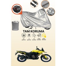 Dokaca Gri Arka Çanta Uyumlu Suzuki V-Strom 800 De Uyumlu Motor Brandası, Koruyucu Örtü