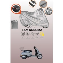 Dokaca Gri Arka Çanta Uyumlu Yuki Risotto 125 cc Uyumlu Motor Brandası, Koruyucu Örtü