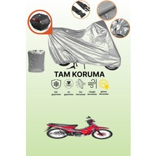 Dokaca Gri Arka Çanta Uyumlu Yuki YK100-7 Paşa-S Uyumlu Motor Brandası, Koruyucu Örtü