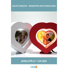 Letsii LED Işıklı Kalpli Dekoratif Fotoğraf Çerçevesi