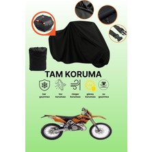 Dokaca Siyah Arka Çanta Uyumlu Ktm 200 Exc Uyumlu Motosiklet Brandası, Koruyucu Örtü