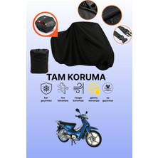 Dokaca Siyah Arka Çanta Uyumlu Kuba KH100 Uyumlu Motosiklet Brandası, Koruyucu Örtü