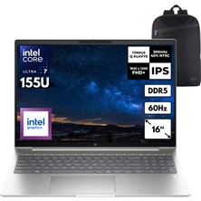 Hp Probook 460 G11 Ultra 7-155U 64-Gbddr5 1 Tbssd Intel Graphics 16" Wuxga Windows 10 Home + Hmf Sırt Çantası A23BCEAHMF83