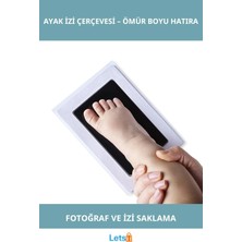 Letsii Bebek El Ayak Izi Fotoğraf Çerçevesi Mürekkepsiz Baskı Kiti ile Güvenli Anı Saklama Seti