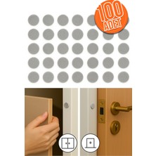 Trend Kulp 100'LÜ Yapışkanlı Gri Eva Dolap Çekmece Kapağı Ses Stoperi Tamponu Koruyucu Engelleyici 10 mm