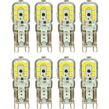 Avarson (8 adet) OSAKA 3W Beyaz Işık (6500K) Dim Edilebilir G9 Duylu LED Kapsül Ampul