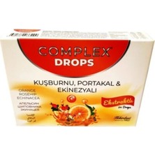 Complex Drops Bitkisel Kuşburnu Portakal  Ekinezyalı Boğaz Pastili 24 Drops