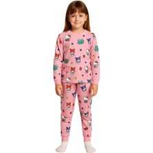 Zuzunga Cute Hello Kitty ve Kuromi Desenli Kız Çocuk Pijama Takımı