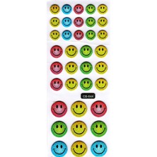 Limmy Sticker Kabartmalı Sticker Defter Planlayıcı Etiket (CB644) 16X7 Cm- Karışık Gülenyüz