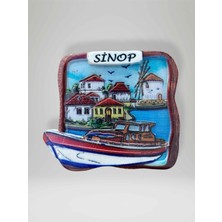 Mundy Sinop Temalı Kabartmalı Polyester Magnet Buzdolabı Süsü (KOD:954)  7,5cm x 6cm