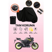 Dokaca Siyah Arka Çanta Uyumlu Yamaha Mt-03 Uyumlu Motosiklet Brandası, Koruyucu Örtü