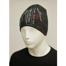 Abarta Erkek Gri Baskılı Spor Bere Standart