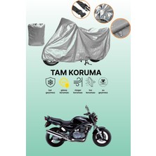 Dokaca Gri Kawasaki Er-5 Uyumlu Motosiklet Brandası, Koruyucu Örtü, Motor Branda