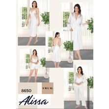 Alissa Kadın Saten Altılı Çeyiz Seti 8650