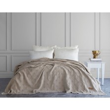 Dantela Notte Fitilli Yatak Örtüsü - Koyu Bej