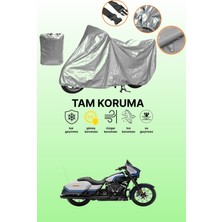 Dokaca Gri Harley-Davidson Street Glide St Uyumlu Motosiklet Brandası, Koruyucu Örtü, Motor Branda