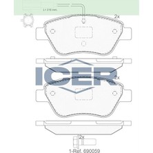 Fren Balata On Cıft Fıslı Fıat Lınea 1.4 2010-/LINEA 1.6 Mjt 2010-/PUNTO Evo 1.3 Mjt 2009-2012/ALFA Romeo Mıto 1.6 Jtd 2008-/MITO 1.4 T 2008-/CITROEN Nemo 1.3 Hdı 2007-/BIPPER 1.3 Hdı 2008-1605153