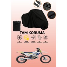 Dokaca Siyah Husqvarna Te 250I Uyumlu Motor Branda, Koruyucu Örtü, Motosiklet Brandası