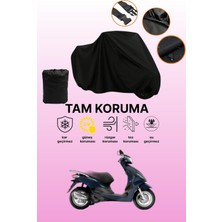 Dokaca Siyah Piaggio Fly 125 3V Uyumlu Motor Branda, Koruyucu Örtü, Motosiklet Brandası
