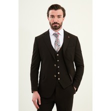 MCR Dokulu Slim Fit Mono Yaka Erkek Takım Elbise