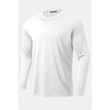 Ghassy Co. Erkek %100 Pamuklu Likralı Esnek Spor Koşu Günlük Antrenman Uzun Kollu Penye T-Shirt