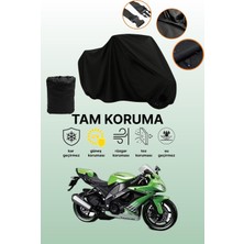 Dokaca Siyah Kawasaki Ninja ZX-10R Uyumlu Motor Branda, Koruyucu Örtü, Motosiklet Brandası