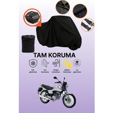 Dokaca Siyah Arka Çanta Uyumlu Honda Cg 125 Uyumlu Motosiklet Brandası, Koruyucu Örtü