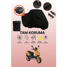 Dokaca Siyah Arka Çanta Uyumlu Keeway Focus 150 Uyumlu Motosiklet Brandası, Koruyucu Örtü