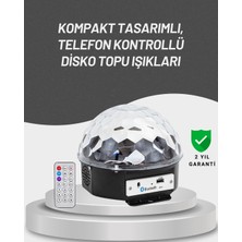Teknodayım Uzaktan Kumandalı Rgb LED Disko Topu Bluetooth Hoparlörlü