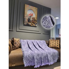 Rell Home Pamuklu Lüks Kaymaz Koltuk Örtüsü | Koltuk Şalı | Çok Amaçlı Örtü