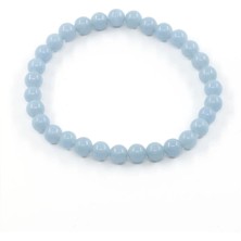 Taşmir Anjelit Melek Taşı Doğal Taş Bileklik 6 mm Küre Kesim