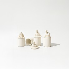 Tuffy Design Dekoratif Beton Antik Yunan Saklama Kutusu Set - Kirli Beyaz