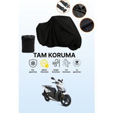 Dokaca Siyah Kymco Agility Delivery 125I Uyumlu Motor Branda, Koruyucu Örtü, Motosiklet Brandası