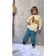 Cg Boutique Cg Kids Dog Temalı Mükemmel Baskı Renk Kalitesi Erkek Çocuk 3 Iplik Alt Üst Takım