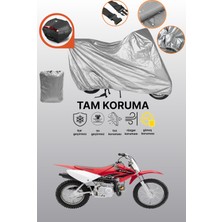 Dokaca Gri Arka Çanta Uyumlu Honda Crf 70 F Uyumlu Motor Brandası, Koruyucu Örtü