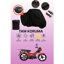 Dokaca Siyah Arka Çanta Uyumlu Kral Motor KR-100-A Uyumlu Motosiklet Brandası, Koruyucu Örtü