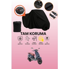 Dokaca Siyah Arka Çanta Uyumlu Rks Dark Blue 125 Uyumlu Motosiklet Brandası, Koruyucu Örtü