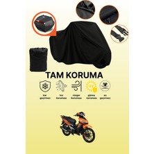 Dokaca Siyah Arka Çanta Uyumlu Rks Easy Pro 50 Uyumlu Motosiklet Brandası, Koruyucu Örtü