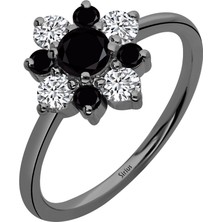 Sirius Pırlanta Siyah Pırlanta Helleborus Yüzük 0402R0070