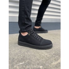 Joy Ayakkabı JY152 Cool Bağcıklı Süet Erkek Günlük Spor Klasik Ayakkabı Sst - Siyah