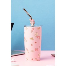 Miniso Sanrio Lisanslı My Melody Pipetli Çelik Matara (580ML)
