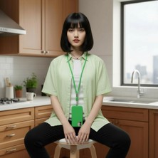 My Strape Telefon Boyun Askısı Yeşil Paracord Örgü Tüm Kılıflara Uyumlu